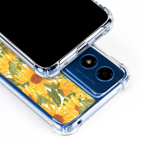Bouffants and Broken Hearts Sunflowers Moto G 5G (2024) Clear Case